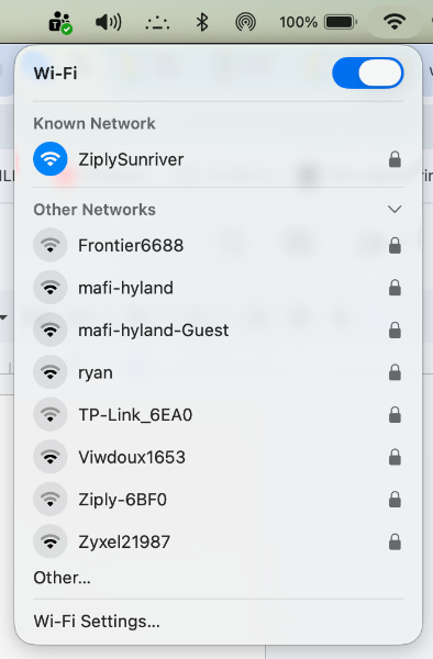 macOS available networks.